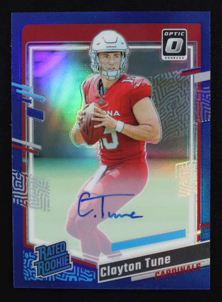Clayton Tune 2023 Donruss Optic Rated Rookies Autographs Blue #202 RC #88/99