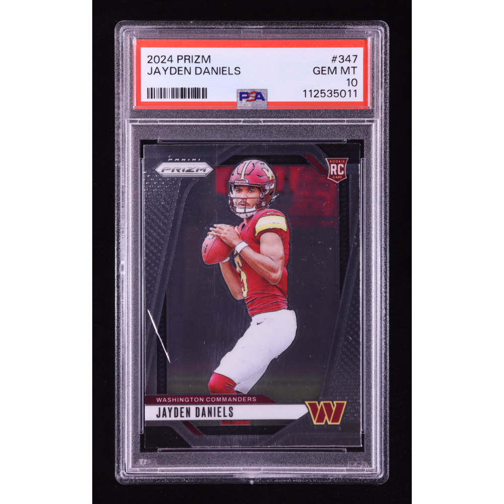 Jayden Daniels 2024 Prizm #347 RC (PSA 10) at PristineAuction.com Jayden Daniels 2024 Prizm #347 RC (PSA 10) at PristineAuction.com