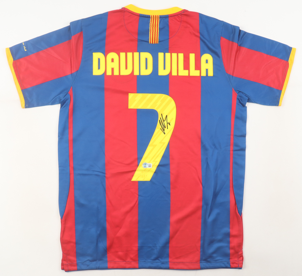 David Villa Signed FC Barcelona Nike Authentic Jersey (Beckett) at PristineAuction.com David Villa Signed FC Barcelona Nike Authentic Jersey (Beckett) at PristineAuction.com