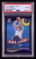 Luka Doncic 2023-24 Donruss Optic Splash Purple #5 (PSA 10) at PristineAuction.com