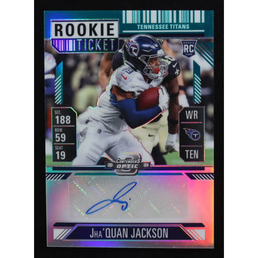 Jha'Quan Jackson 2024 Panini Contenders Optic Teal Autographs #173 RC #13/99 at PristineAuction.com