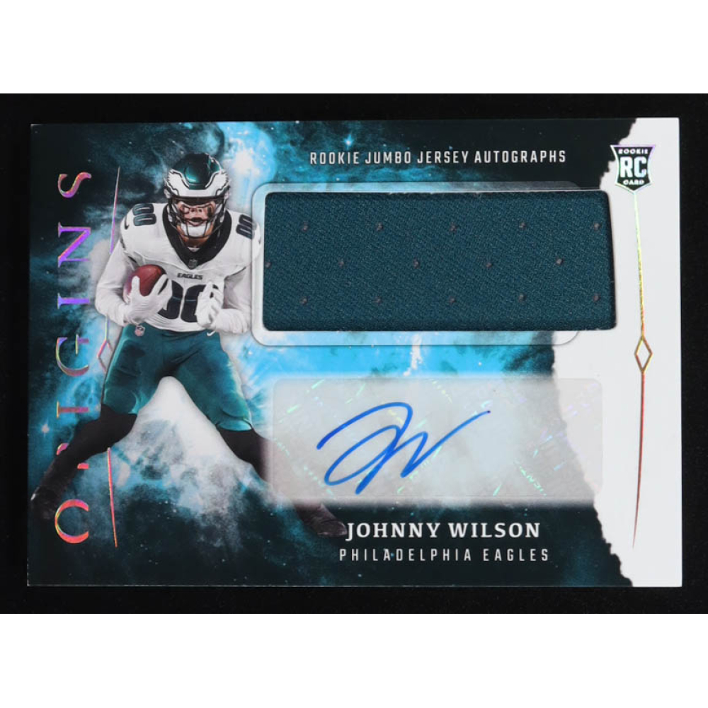 Johnny Wilson 2024 Panini Origins Rookie Jumbo Jersey Autographs #33 RC at PristineAuction.com