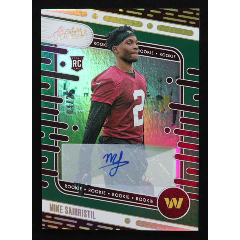 Mike Sainristil 2024 Absolute Signatures Spectrum Green #150 RC #04/25 at PristineAuction.com