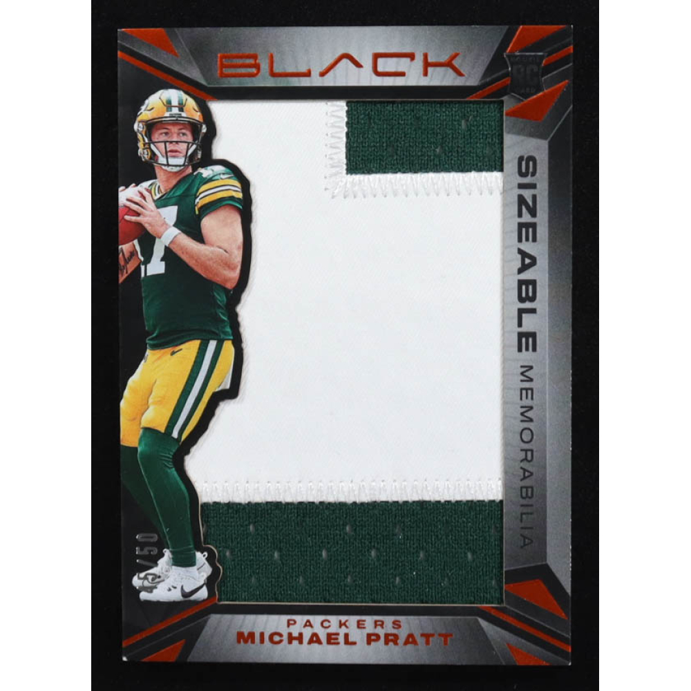 Michael Pratt 2024 Panini Black Sizeable Rookie Memorabilia Citrine #12 RC #45/50 at PristineAuction.com
