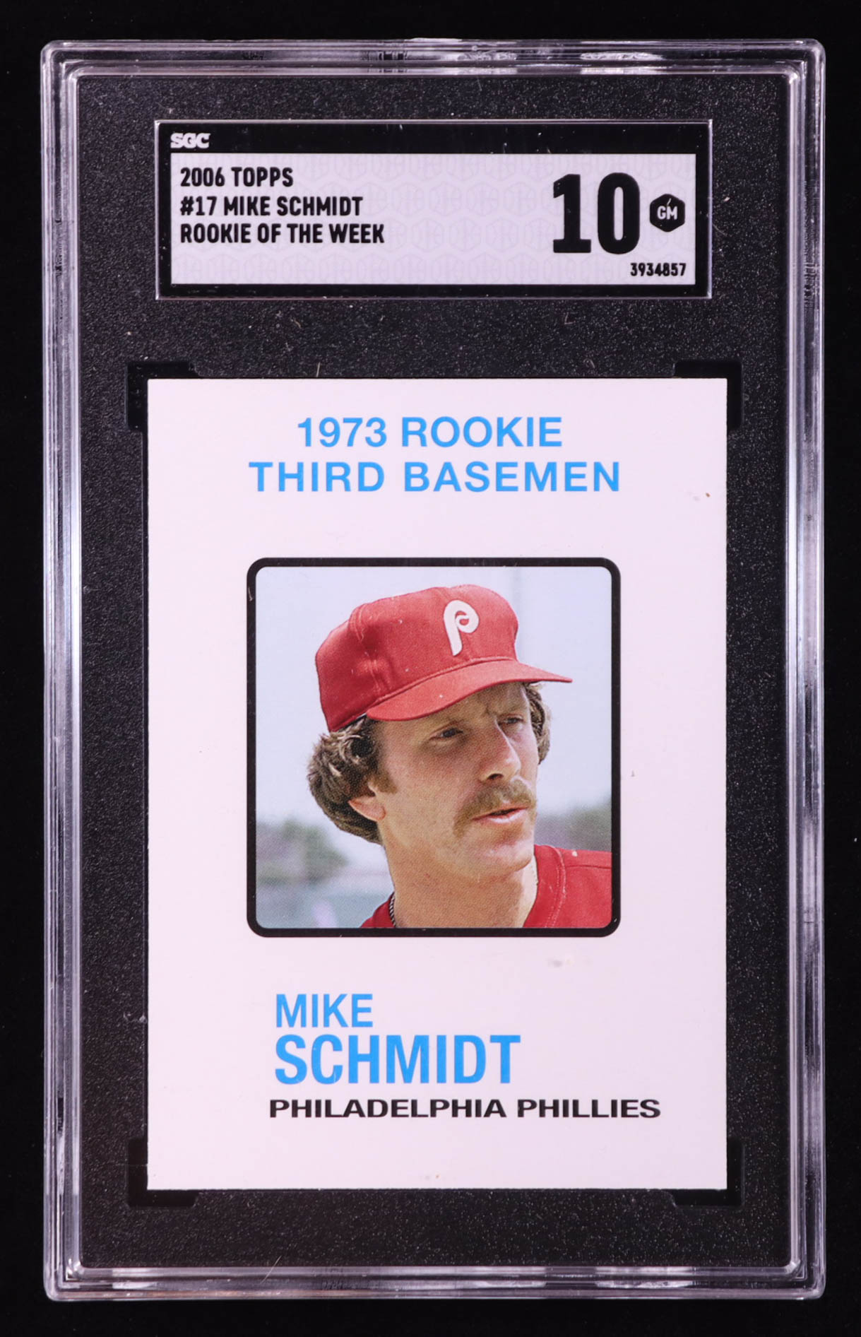 Mike Schmidt 2006 Topps Rookie of the Week '73 #17 (CGC 10) at PristineAuction.com Mike Schmidt 2006 Topps Rookie of the Week '73 #17 (CGC 10) at PristineAuction.com