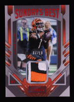 Ja'Marr Chase 2022 Panini Playbook Sundays Best Materials Red #18 #4/10 at PristineAuction.com