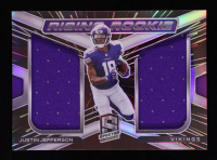 Justin Jefferson 2020 Panini Spectra Rising Rookie Materials Hyper #10 RC #81/99 at PristineAuction.com