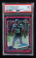Zach Charbonnet 2023 Donruss Optic Rated Rookies Autographs Pink Velocity #294 RC #13/50 (PSA 9) at PristineAuction.com