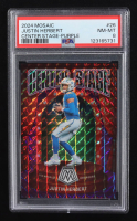 Justin Herbert 2024 Panini Mosaic Center Stage Mosaic Purple #26 #26/49 (PSA 8) at PristineAuction.com