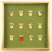 MLB National League Custom Framed (12) Jersey Pin Set at PristineAuction.com