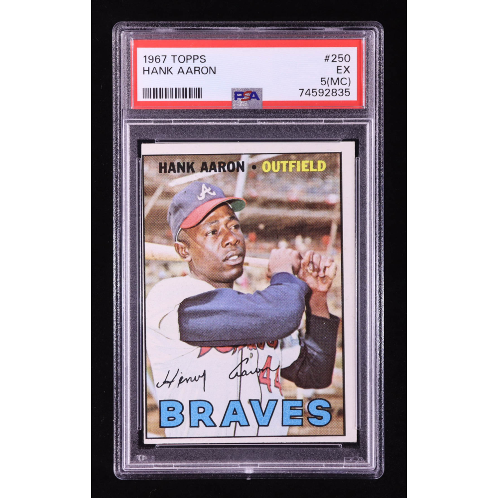 Hank Aaron 1967 Topps #250 (PSA 5) (MC) at PristineAuction.com Hank Aaron 1967 Topps #250 (PSA 5) (MC) at PristineAuction.com