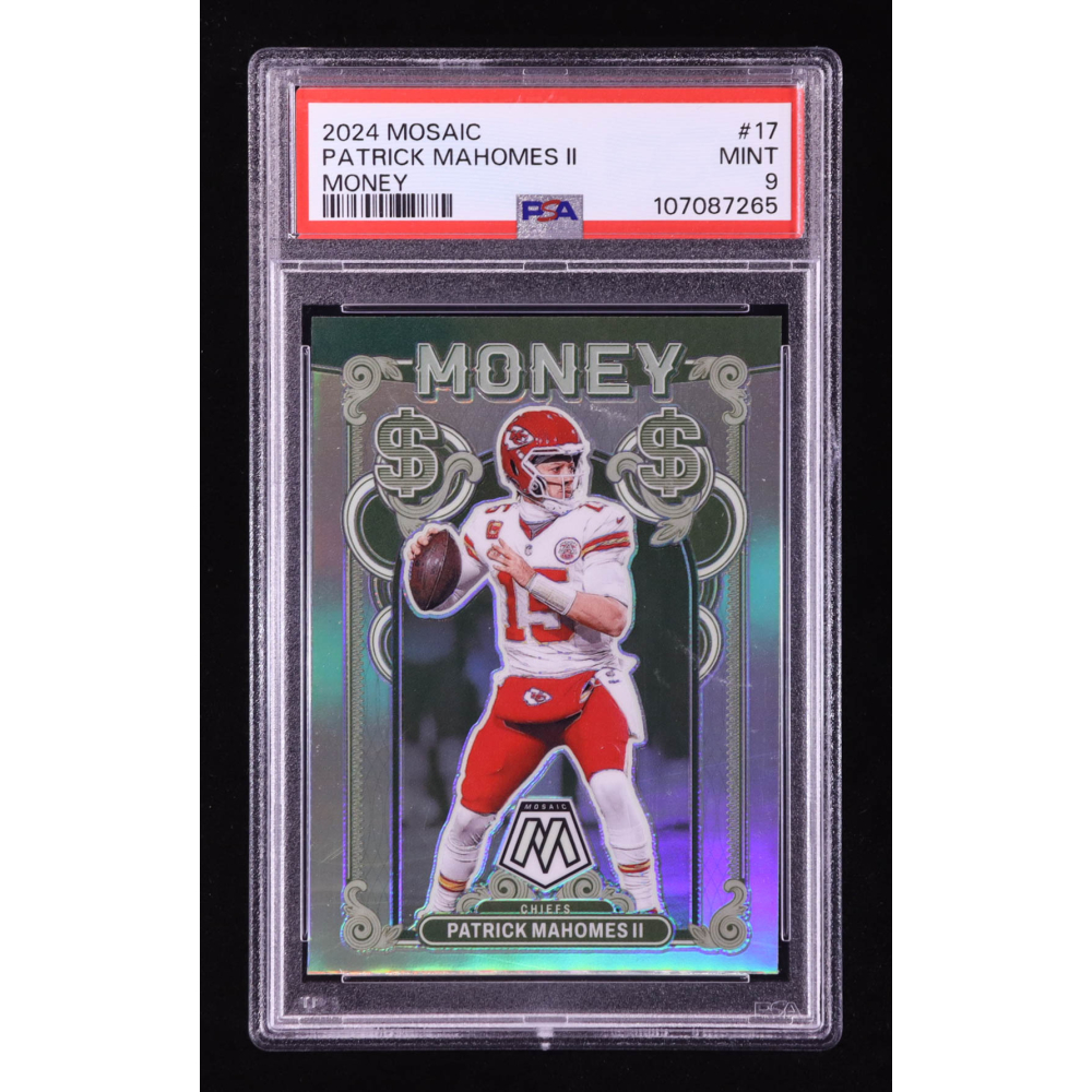Patrick Mahomes II 2024 Mosaic Money #17 (PSA 9) at PristineAuction.com Patrick Mahomes II 2024 Mosaic Money #17 (PSA 9) at PristineAuction.com