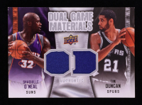 Shaquille O'Neal / Tim Duncan 2009-10 Upper Deck Game Materials Dual #DGDO at PristineAuction.com