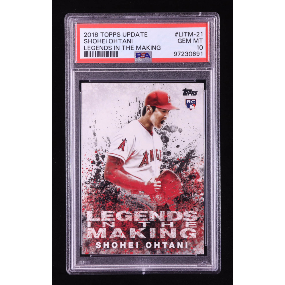 Shohei Ohtani 2018 Topps Update Legends in the Making #LITM21 RC (PSA 10) at PristineAuction.com Shohei Ohtani 2018 Topps Update Legends in the Making #LITM21 RC (PSA 10) at PristineAuction.com