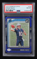 Drake Maye 2024 Donruss Optic Blue Glitter #229 RR RC (PSA 8) at PristineAuction.com
