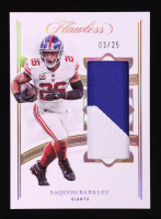 Saquon Barkley 2022 Panini Flawless Patches #25 #3/25 at PristineAuction.com