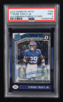 Tyrone Tracy Jr. 2024 Donruss Optic Rated Rookies Autographs Purple Stars #259 RC #23/42 (PSA 9) at PristineAuction.com