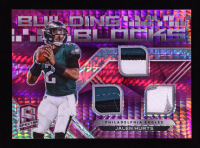 Jalen Hurts 2020 Panini Spectra Building Blocks Materials Neon Pink #11 RC #14/15 at PristineAuction.com
