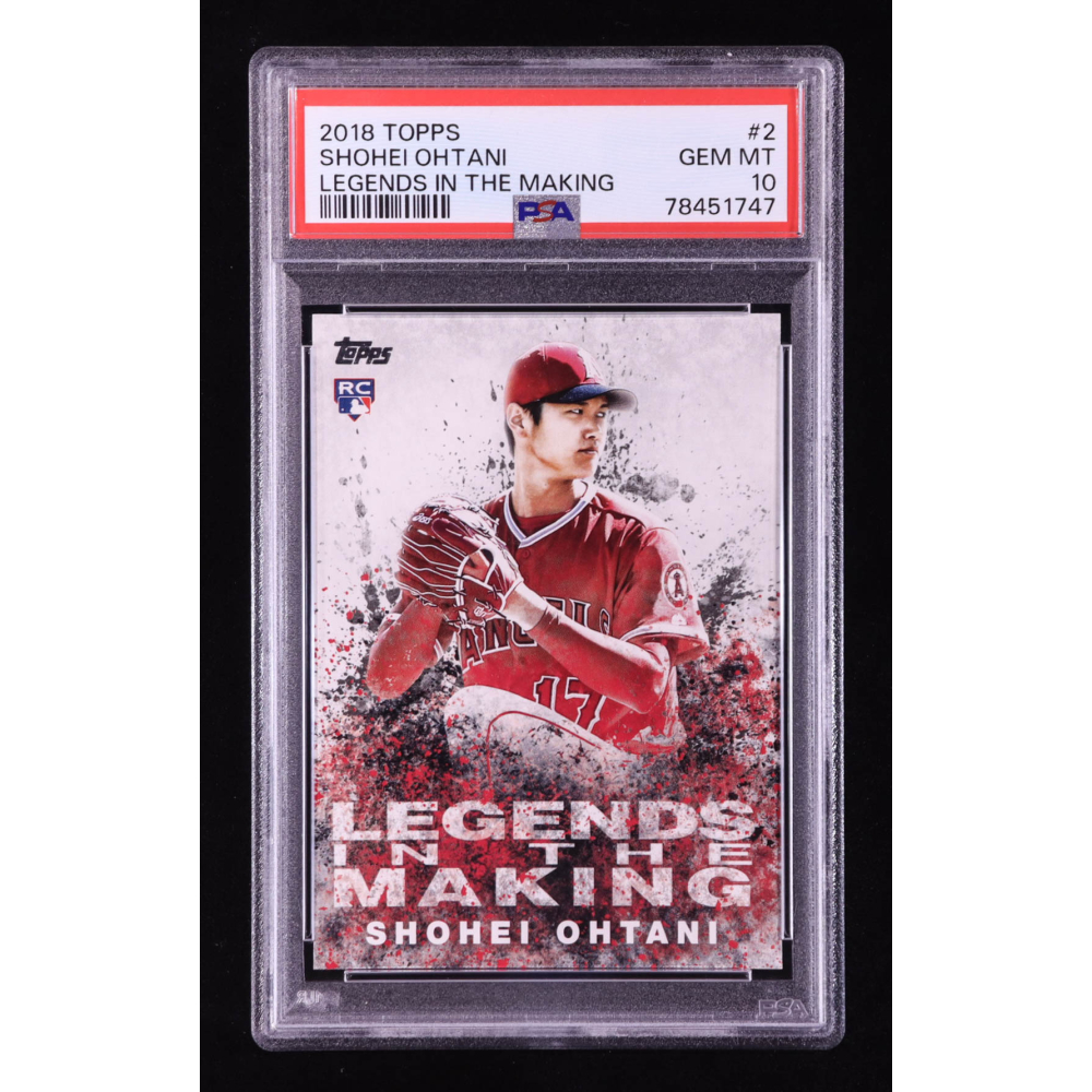 Shohei Ohtani 2018 Topps Update Legends in the Making #LITM2 RC (PSA 10) at PristineAuction.com Shohei Ohtani 2018 Topps Update Legends in the Making #LITM2 RC (PSA 10) at PristineAuction.com
