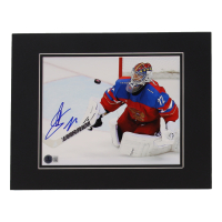 Sergei Bobrovsky Signed Team Russia Custom Matted Photo Display (Beckett) at PristineAuction.com