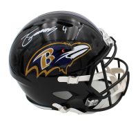 Zay Flowers Signed Ravens Full-Size Speed Helmet (Beckett) at PristineAuction.com
