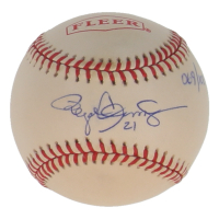 Roger Clemens Signed OAL Fleer Logo Baseball (JSA) at PristineAuction.com