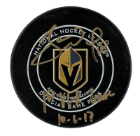 James Neal Signed Golden Knights Official Game Hockey Puck Inscribed "1st VGK Game 10-6-17" (Fanatics) at PristineAuction.com