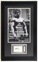 Arnold Schwarzenegger Signed "Conan the Barbarian" Custom Framed Cut Display With Photo (PSA) at PristineAuction.com