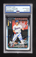 Wyatt Langford Signed 2024 Topps Update #US341 RC (PSA Authentic) at PristineAuction.com