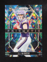 J.J. McCarthy 2024 Panini Prizm Prizmatic Prizms Green Wave #8 RC at PristineAuction.com