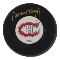Mario Tremblay Signed Canadiens Logo Hockey Puck (Beckett) at PristineAuction.com