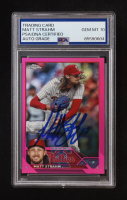 Matt Strahm Signed 2023 Topps Chrome Update Pink Refractors #USC104 (PSA Authentic | Auto 10) at PristineAuction.com