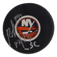 Brent Sutter Signed Islanders Logo Hockey Puck Inscribed "82-83 SC" (Beckett) at PristineAuction.com