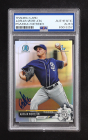 Adrian Morejon Signed 2017 Bowman Chrome Prospects Refractors #BCP130 #205/499 RC (PSA Authentic) at PristineAuction.com