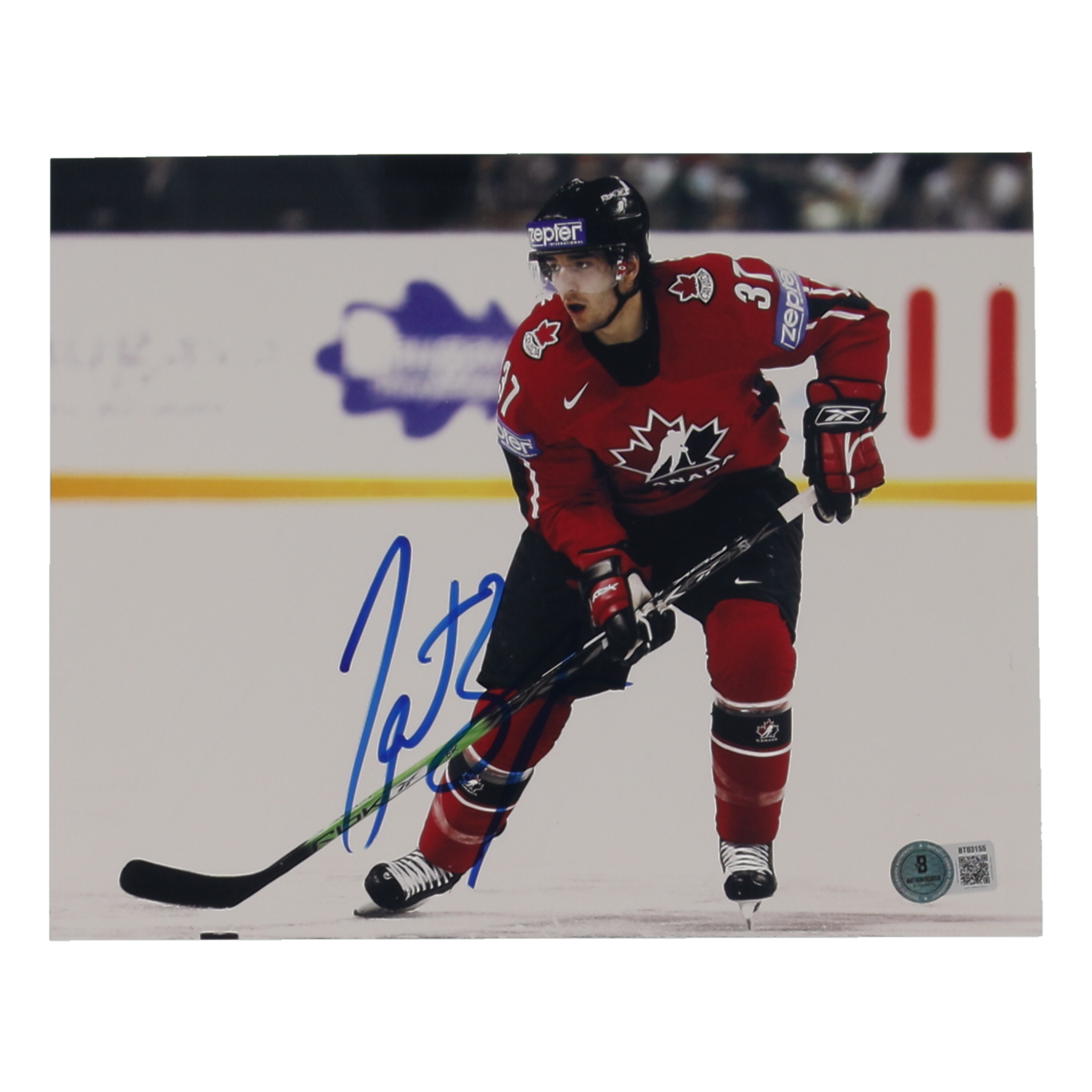 Patrice Bergeron Signed Team Canada 8x10 Photo (Beckett) at PristineAuction.com Patrice Bergeron Signed Team Canada 8x10 Photo (Beckett) at PristineAuction.com