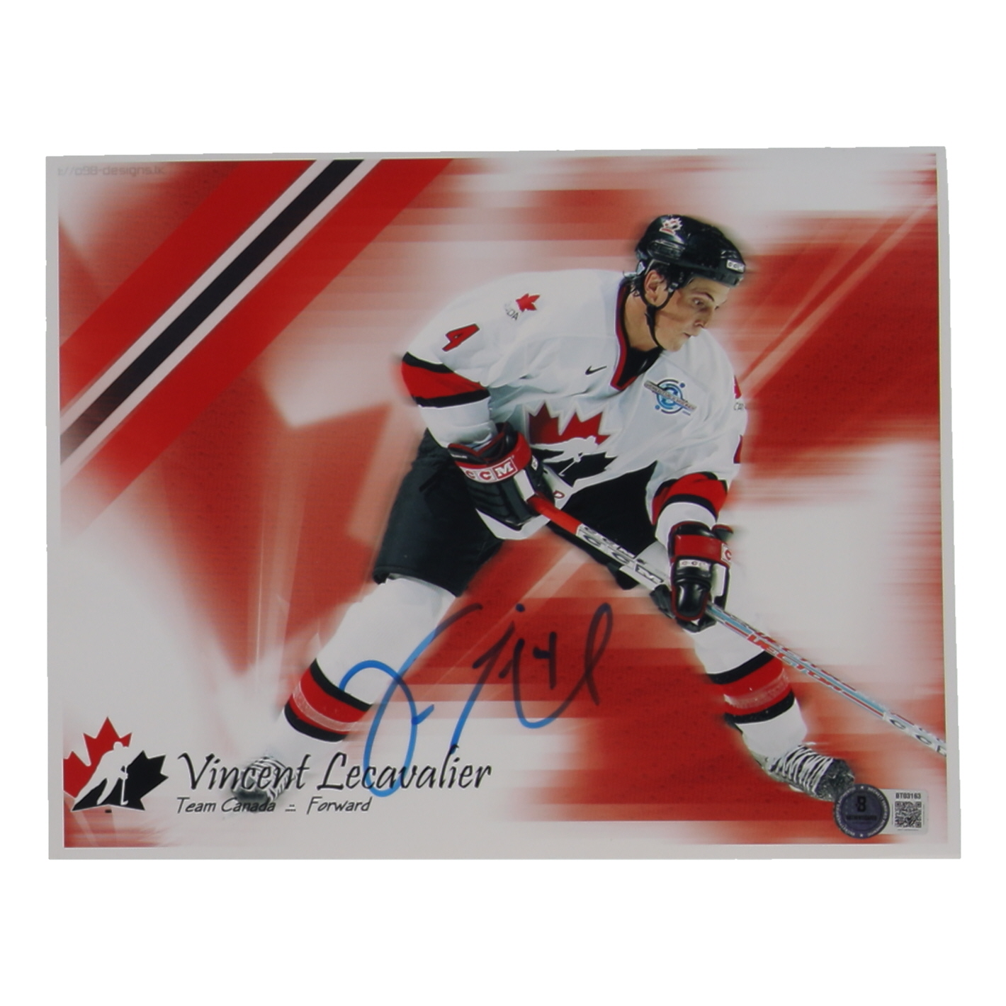 Vincent Lecavalier Signed Team Canada 8x10 Photo (Beckett) at PristineAuction.com Vincent Lecavalier Signed Team Canada 8x10 Photo (Beckett) at PristineAuction.com