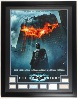 "The Dark Knight" Custom Framed Multi-Cut Display Signed By (8) with Heath Ledger, Christian Bale, Christopher Nolan, Morgan Freeman (Beckett) at PristineAuction.com