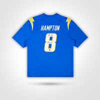 Omarion Hampton Signed Chargers Nike Authentic Jersey Inscribed "25 1st RD Pick" (Beckett) at PristineAuction.com