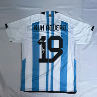 Sergio Aguero Signed Argentina National Football Team Adidas Authentic Jersey (Beckett) at PristineAuction.com
