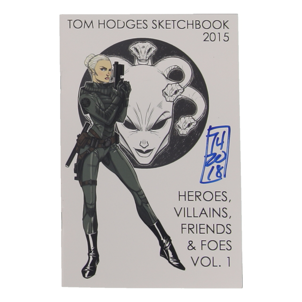 Tom Hodges - "Heroes, Villains, Friends & Foes - Vol. 1" - Signed Sketch Book (PA) at PristineAuction.com