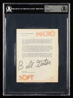 Bill Gates Signed 1976 Microsoft Computer Hobbyist Open Letter (Beckett) at PristineAuction.com
