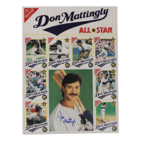 Don Mattingly Signed 1989 Topps Nabisco Ritz Don Mattingly All Star Uncut Baseball Card Sheet (JSA) at PristineAuction.com