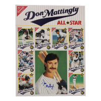 Don Mattingly Signed 1989 Topps Nabisco Ritz Don Mattingly All Star Uncut Baseball Card Sheet (JSA) at PristineAuction.com