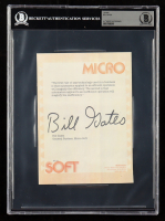 Bill Gates Signed 1976 Microsoft Computer Hobbyist Open Letter (Beckett) at PristineAuction.com