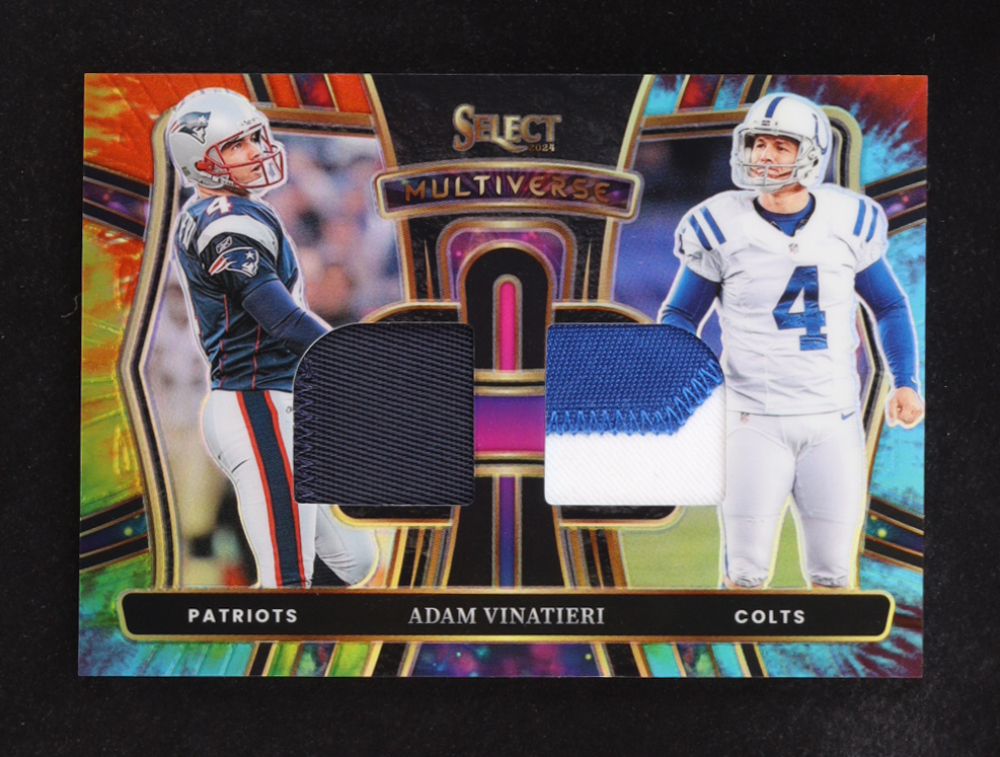 Adam Vinatieri 2024 Select Multiverse Dual Jerseys Prizm Tie Dye #42 #19/25