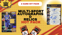 Break King: Multi-Sport Autograph & Relic Hot Pack Mystery Box (2 Cards per Hit Pack) at PristineAuction.com