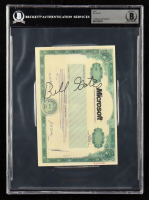 Bill Gates Signed Microsoft Stock Certificate Print (Beckett) at PristineAuction.com