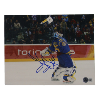 Henrik Lundqvist Signed Team Sweden 8x10 Photo (Beckett) at PristineAuction.com