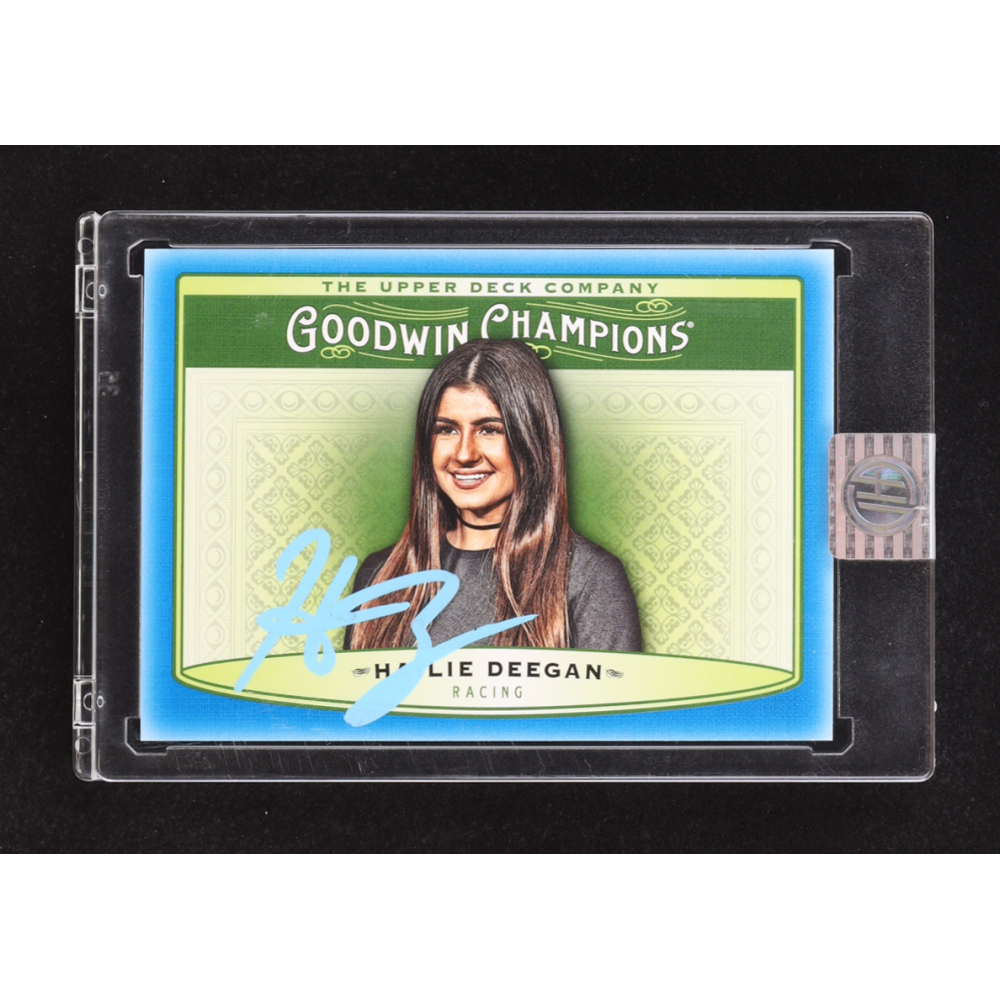 Hailie Deegan Signed 2019 Upper Deck Goodwin Champions Royal Blue #67 (PA) at PristineAuction.com