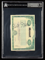 Bill Gates Signed Microsoft Stock Certificate Print (Beckett) at PristineAuction.com